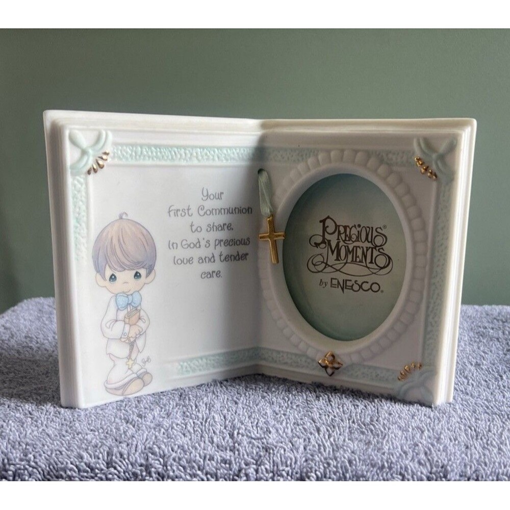 Precious Moments Enesco Communion Boy Photo Frame 1999 - #646423 Retired